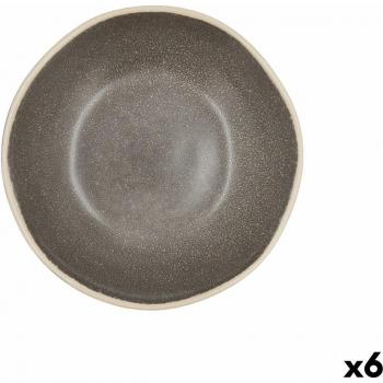 Deep‑Dish 19 cm Bidasoa Gio Ceramics – 6‑Piece Grey Collection