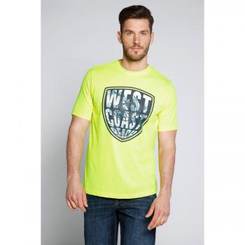 T-shirt surf uomo 3XL gialla poliestere/cotone JP1880