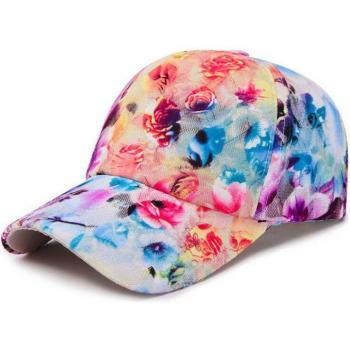 Damen Snapback Kappe mit floralem Design
