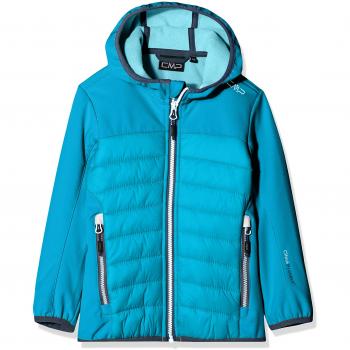 Mädchen‑Softshell Jacke CMP Hybrid in Blau Juwel, 140 cm