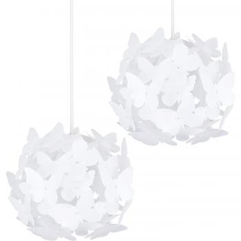 Charming White Butterfly Ceiling Shades for Girls' Bedrooms