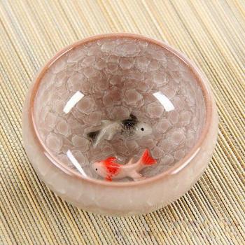 Tazón de Té 3D de Porcelana con Esmalte Crackle