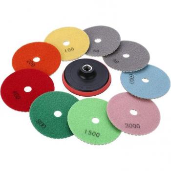 4 Inch Dry Polishing Pads with M14 Self-Adhesive Holder