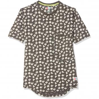 NOP Jungen T-Shirt B Tee SS Macon AOP, Mehrfarbig (Dunkelgrau), 110