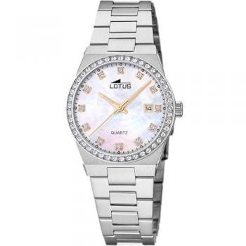 Reloj Mujer Lotus 18885B Beige con Brillo de Circonitas