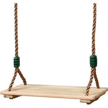 4pc Adjustable Rope Wooden Swing Seat for Garden Decoration, Indoor Outdoor Use