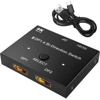 8K DP Reverse Switch & Compact Hub