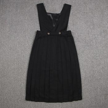 Vestido Cosplay Escolar Sailor Liso con Falda Plisada