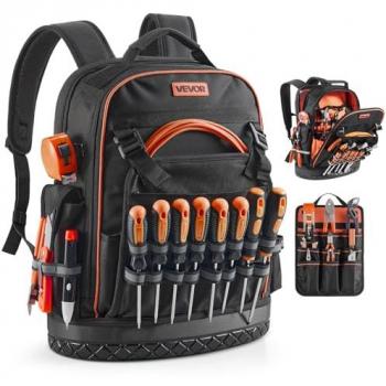 VEVOR HeavyDuty WorkBag – 64‑Pocket Tool Storage with Laptop Sleeve