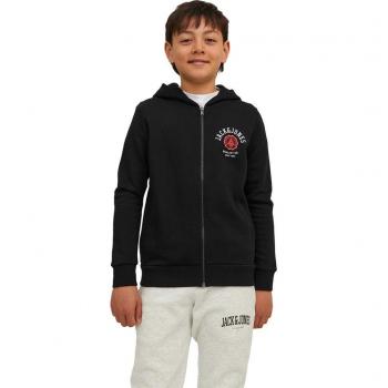 Hoodie Infantil Jack & Jones Logo Negro Rojo Blanco 116