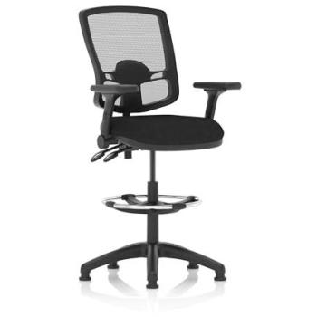 Eclipse Plus II Deluxe High‑Back Draughtsman Office Chair – Black