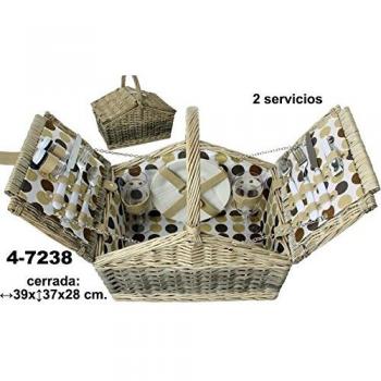 Vintage Wicker Picnic Bag