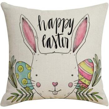 Easter Bunny Home Decor Pillow Cover 45x45cm