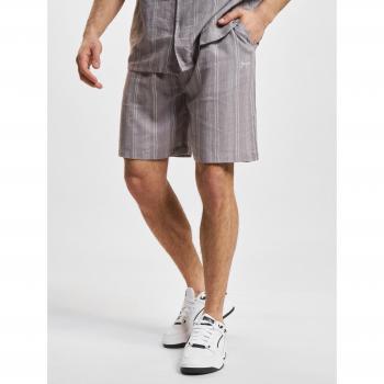 Shorts de Lino con Rayas en Gris de Denim Project