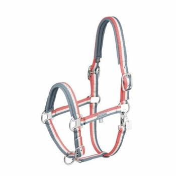 Eskadron Classic Sports Stallhalfter 25 Doppelsporn – Steel Blue-Grau-Granatapfelblüte