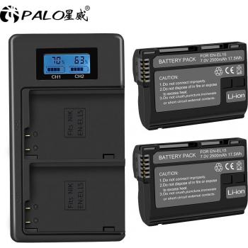 PALO 2500mAh EN-EL15 Battery for Nikon D7000 D7100 D7200
