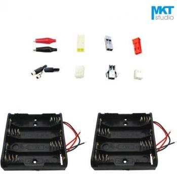 10Pcs 4xAA Battery Holder with 15cm Leads and Plug