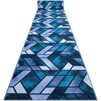 Romby Runner – Anti‑Slip Navy Blue Diamond Pattern 110 cm