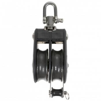 Barton Marine Poulie double pivot avec socle corde 630 kg, 12 mm