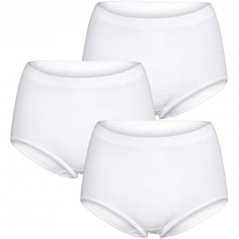 Speidel 3x Damen Taillenslips, weiße Hochgeschnitt‑Tunnelbund Variante