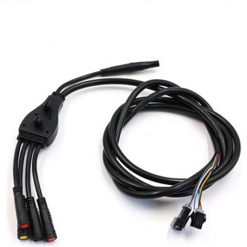 JS Black Waterproof Main Cable for Electric Bicycle