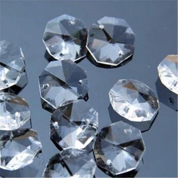 Pack 100 Perles Octogonales en Verre Cristallin 14 mm