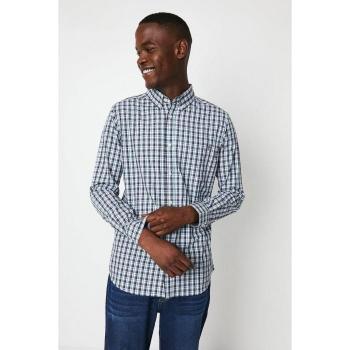 Maine Herren Karo Langarmhemd Rot Größe 44/Regular