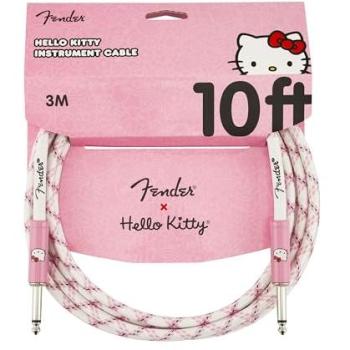Fender Pink/White Cat‑Patterned 10‑ft Audio Cable