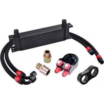 10 Row AN10 Oil Cooler with Stainless Steel Hose