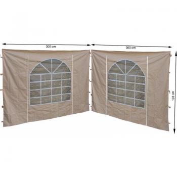 QUICK-STAR 2 Seitenteile mit Fenster für Pavillon Sahara 3x3m