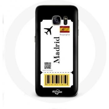 Madrid Flight Ticket Design Case for Samsung Galaxy S6