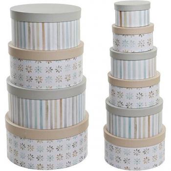 DKD Home Decor Weiße Kartonbox