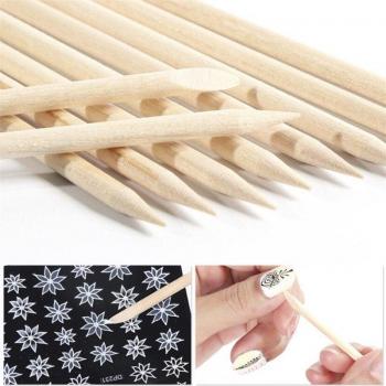 Orange Wood Cuticle Pushers