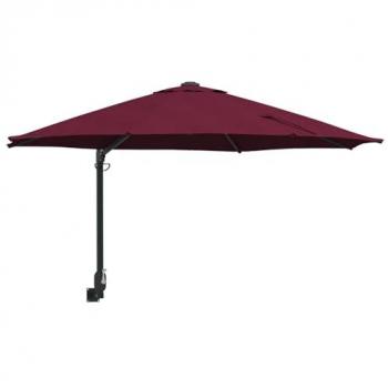 Red Bordeaux Patio Parasol – Large Polyester, Wall‑Mounted