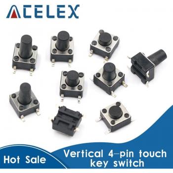 20PCS Micro Tact Switch 4PIN 6x6mm 0.5A 50V