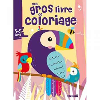 Mon gros livre de coloriage : 3-5 ans : perroquets