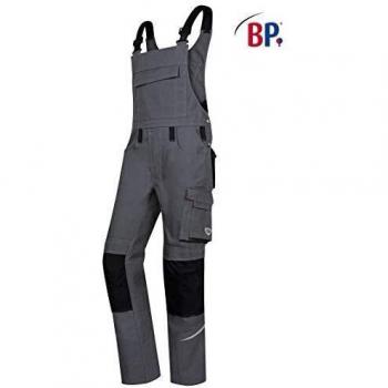 BP® Komfort-Latzhose 1804-720, dunkelgrau/schwarz, Größe 56n mit Reflexelementen und Kniepolstertaschen