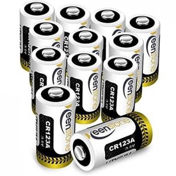 Keenstone CR123A 3V 1600mAh – Set da 12 per torce e fotocamere