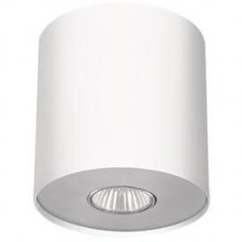 Moderne GU10 Wandleuchte und Deckenleuchte POINT, Ø13cm, Weiß Metall