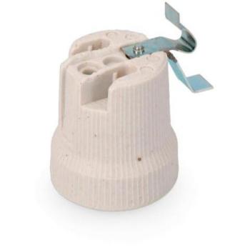 Douille porcelaine E‑27 – modèle EDM, compatible avec dalles de plafond thermorétractables