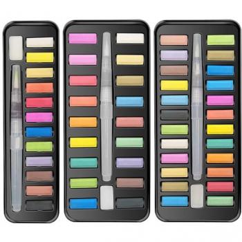 Solid Watercolor Paint Set with Brush Pen