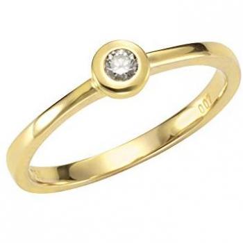Fingerring OROLINO Gold 750 mit Brillant 0,07 ct Damenring Glänzend
