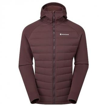 Giacca Piumino Montane con Cappuccio XL Rosso Scuro