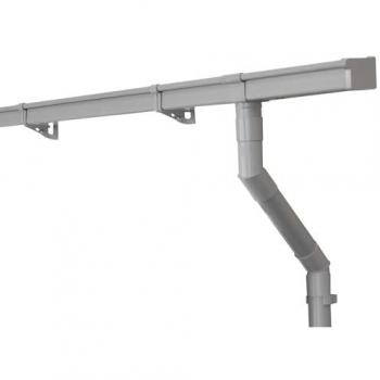 Dachrinne Kunststoff für Gartenhaus, NW 68, 3m, grau