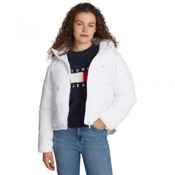 Tommy Jeans Vail Full‑Length Jacket – White, L, Women’s