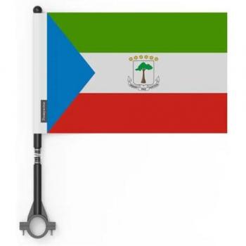 14x21cm Multi‑Colour Flag Pack – 20 Pieces, Guinea‑Equatorial, Polyester