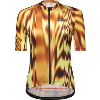 Maglia GOREWEAR Spirit Paint rossa e gialla manica corta donna