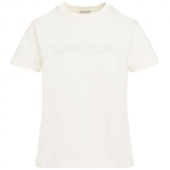 Moncler Women's Beige Logo T-Shirt