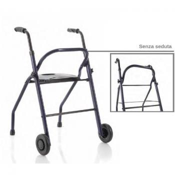 Rollator Pieghevole Acciaio Verniciato con 2 Ruote