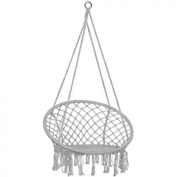 Balancelle Suspendue Décorative Springos Jardin Gris Jaune